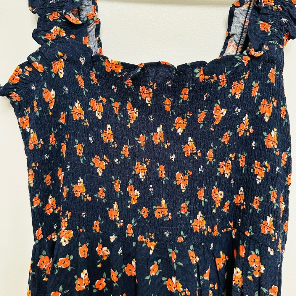 APRICOT Black Maxi Dress with Orange Floral Design - Picture 4 of 5